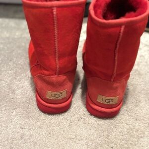 UGG Vibrant Red Fleece-Lined Footwear